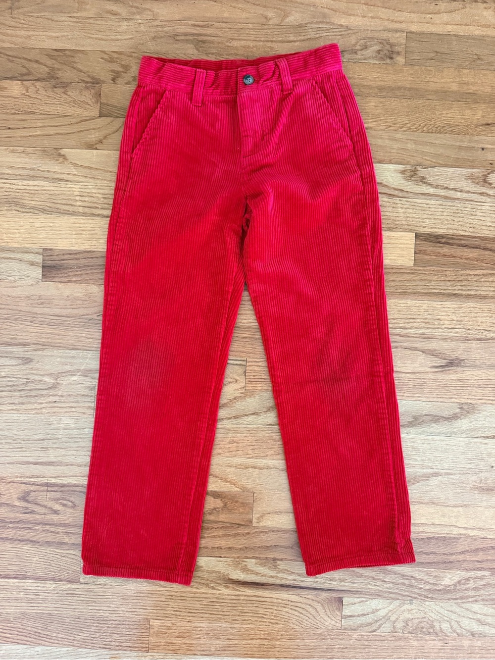 Janie and Jack Bright Red Corduroy Kids Pants